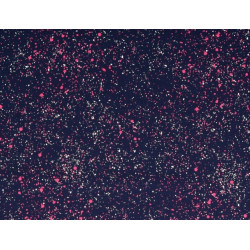 Jersey - Sprenkel pink auf blau